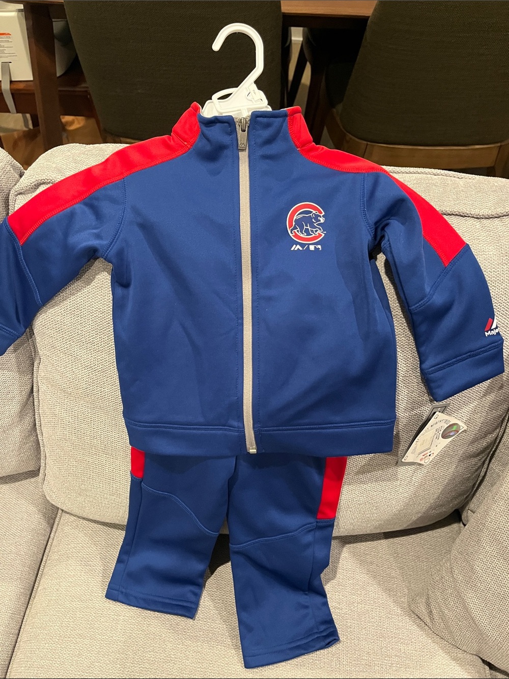NWT Navy and Red Cubs Track Suit Set 2T